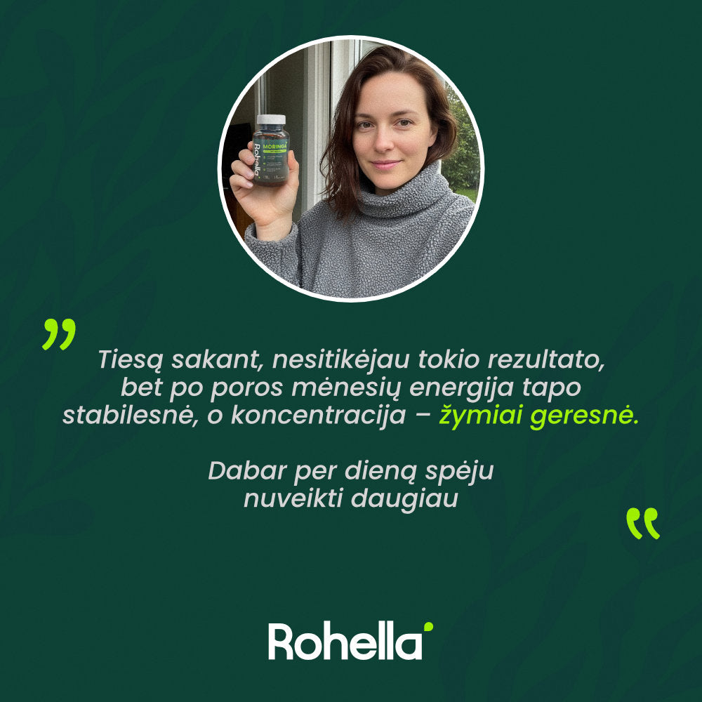 Rohella Moringa - 100% natūralus maisto papildas